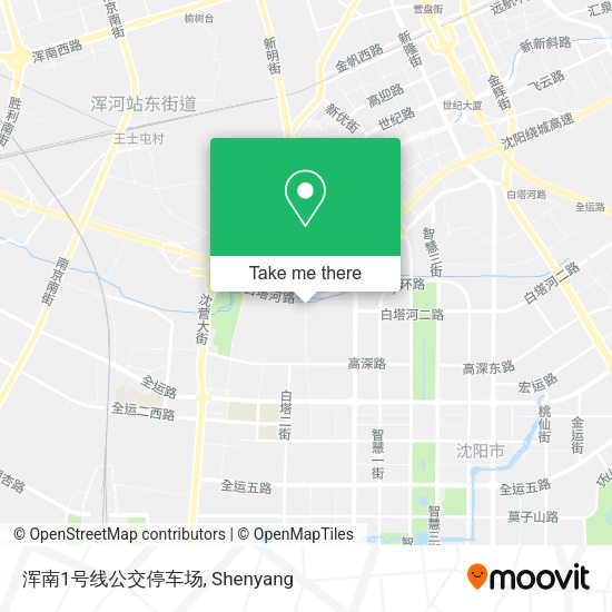浑南1号线公交停车场 map