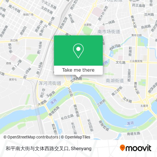 和平南大街与文体西路交叉口 map