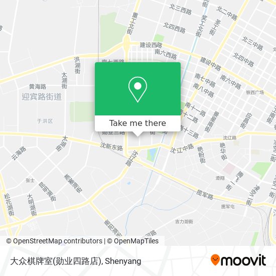 大众棋牌室(勋业四路店) map