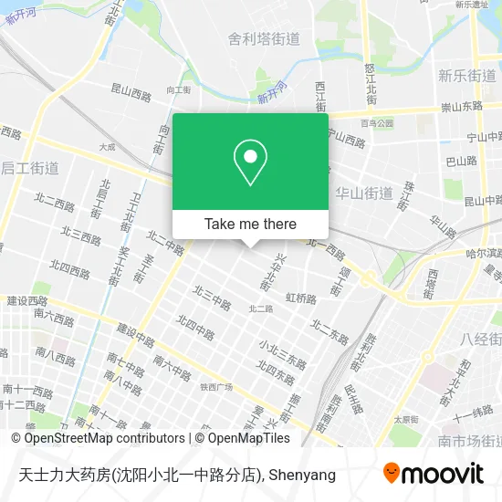 天士力大药房(沈阳小北一中路分店) map