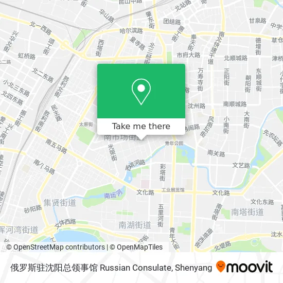 俄罗斯驻沈阳总领事馆 Russian Consulate map