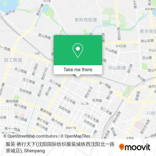服装·裤行天下(沈阳国际纺织服装城铁西沈阳北一路茶城店) map