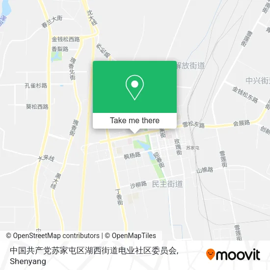 中国共产党苏家屯区湖西街道电业社区委员会 map