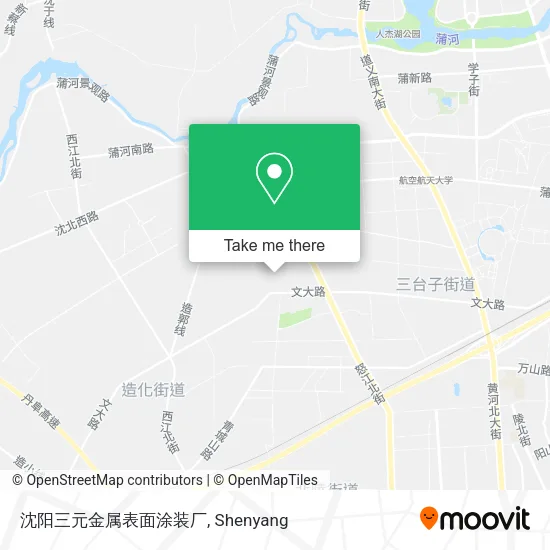 沈阳三元金属表面涂装厂 map