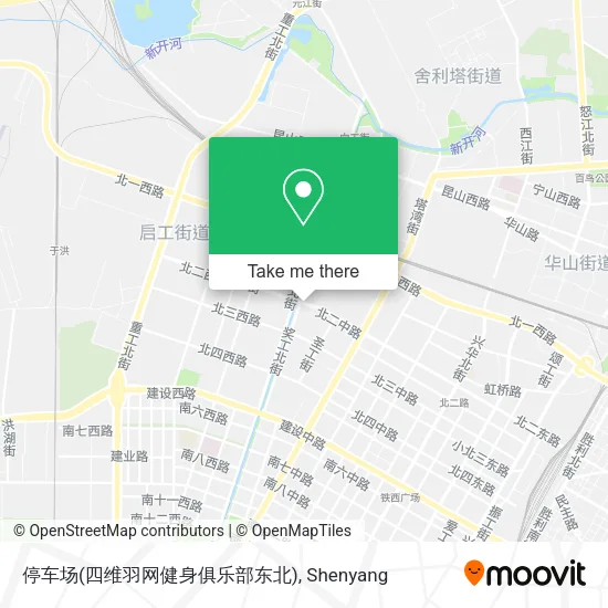 停车场(四维羽网健身俱乐部东北) map