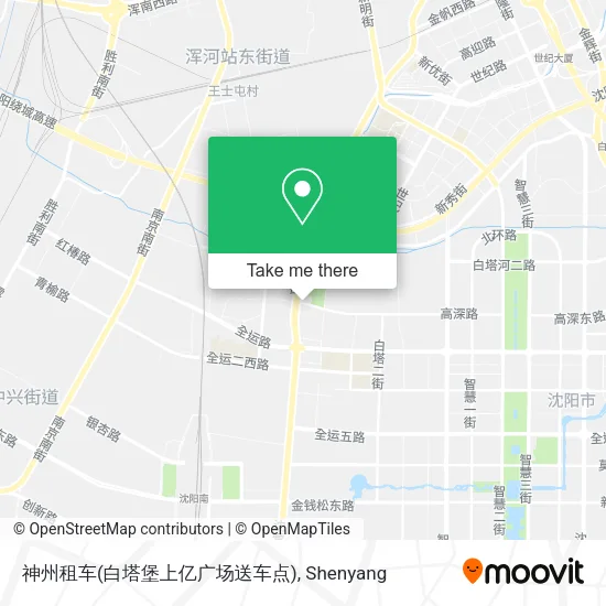 神州租车(白塔堡上亿广场送车点) map