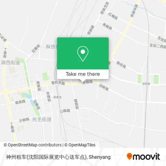 神州租车(沈阳国际展览中心送车点) map