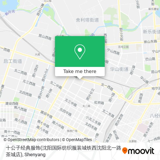 十公子经典服饰(沈阳国际纺织服装城铁西沈阳北一路茶城店) map