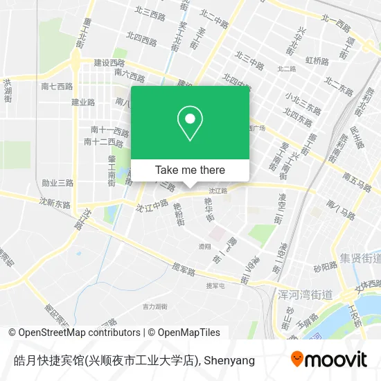 皓月快捷宾馆(兴顺夜市工业大学店) map