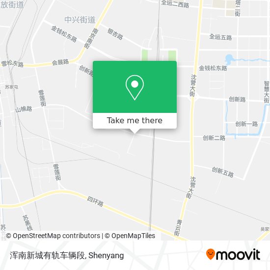 浑南新城有轨车辆段 map