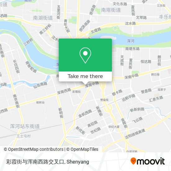 彩霞街与浑南西路交叉口 map