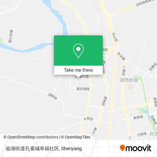临湖街道孔雀城幸福社区 map