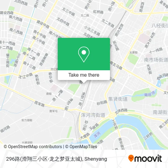 296路(滑翔三小区-龙之梦亚太城) map