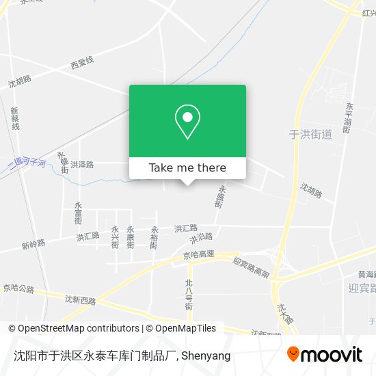 沈阳市于洪区永泰车库门制品厂 map