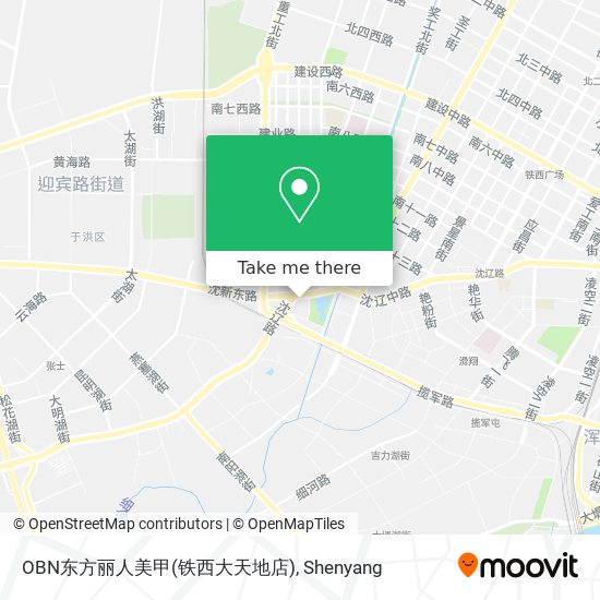 OBN东方丽人美甲(铁西大天地店) map