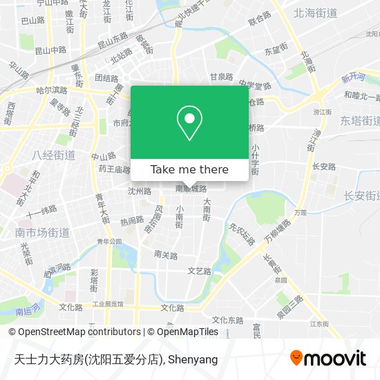 天士力大药房(沈阳五爱分店) map