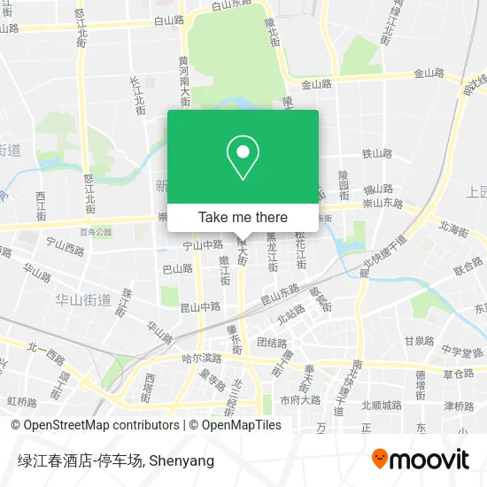 绿江春酒店-停车场 map