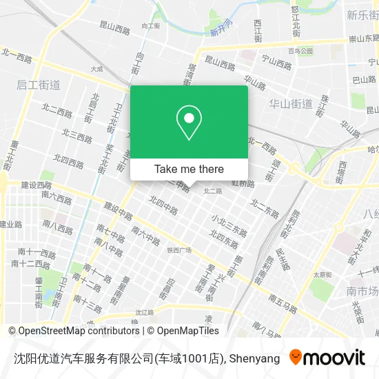 沈阳优道汽车服务有限公司(车域1001店) map
