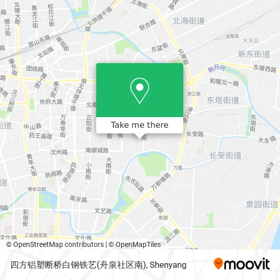 四方铝塑断桥白钢铁艺(舟泉社区南) map