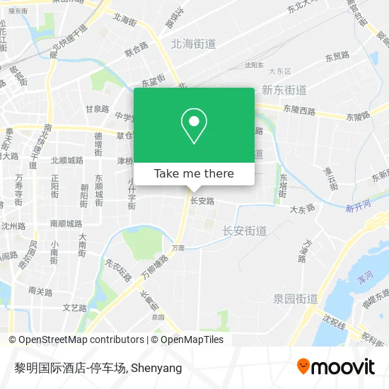 黎明国际酒店-停车场 map