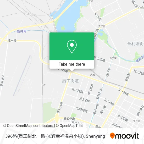 396路(重工街北一路-光辉幸福温泉小镇) map