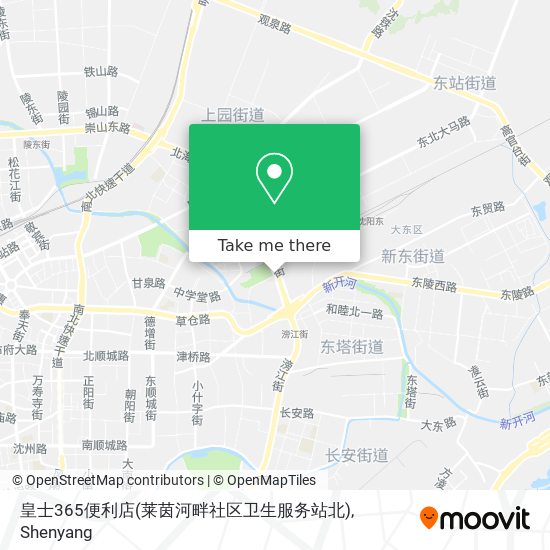 皇士365便利店(莱茵河畔社区卫生服务站北) map