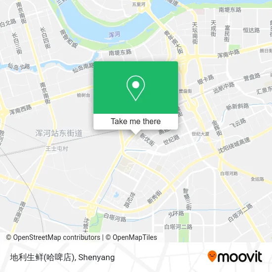 地利生鲜(哈啤店) map
