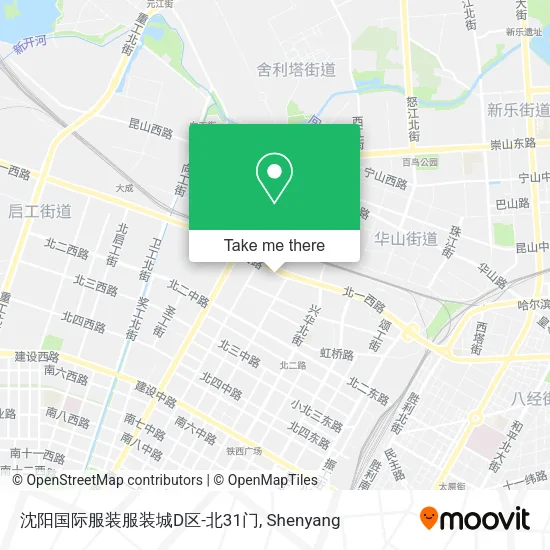 沈阳国际服装服装城D区-北31门 map