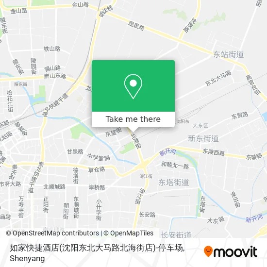 如家快捷酒店(沈阳东北大马路北海街店)-停车场 map