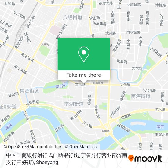 中国工商银行附行式自助银行(辽宁省分行营业部浑南支行三好街) map