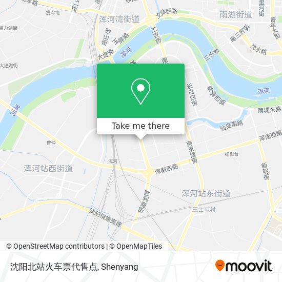 沈阳北站火车票代售点 map
