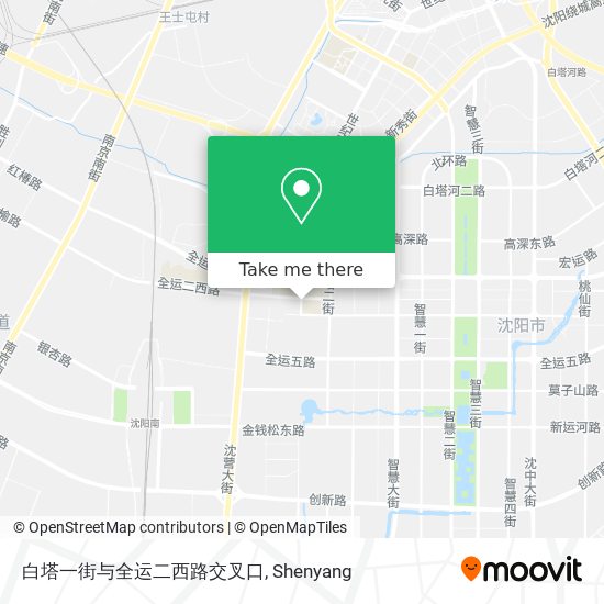 白塔一街与全运二西路交叉口 map