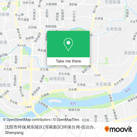 沈阳市环保局东陵区(浑南新区)环保分局-信访办 map