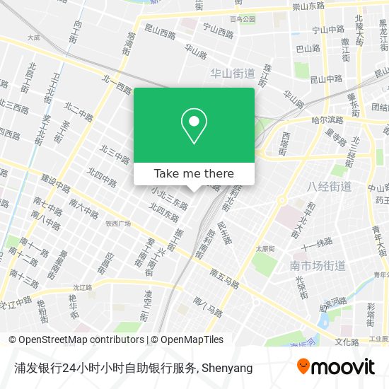 浦发银行24小时小时自助银行服务 map