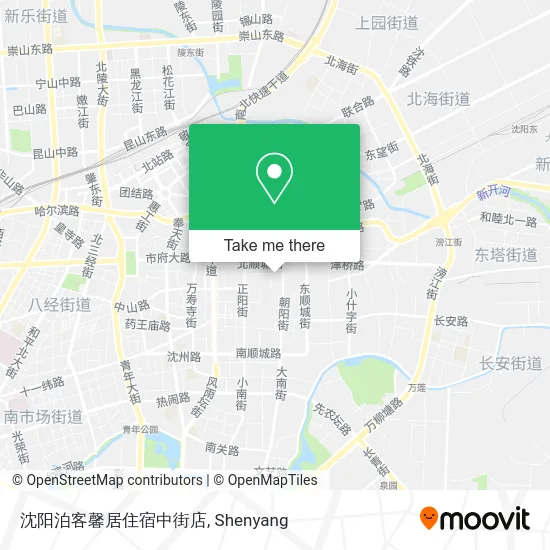沈阳泊客馨居住宿中街店 map