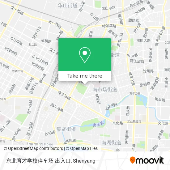 东北育才学校停车场-出入口 map