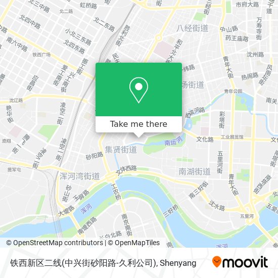 铁西新区二线(中兴街砂阳路-久利公司) map