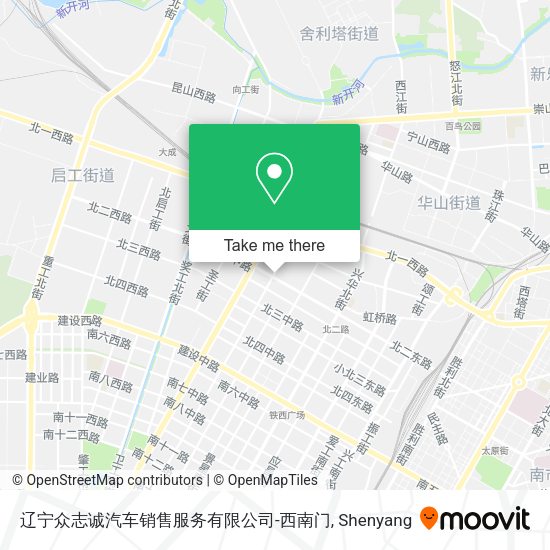 辽宁众志诚汽车销售服务有限公司-西南门 map