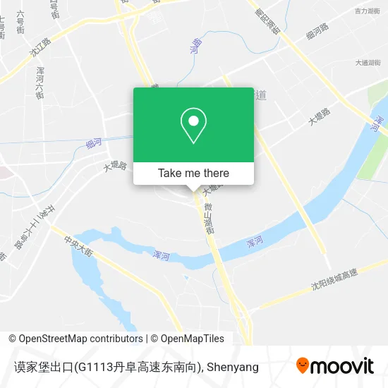 谟家堡出口(G1113丹阜高速东南向) map