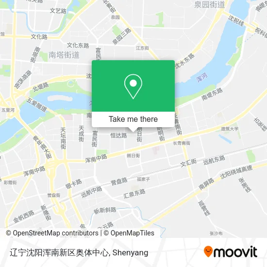 辽宁沈阳浑南新区奥体中心 map