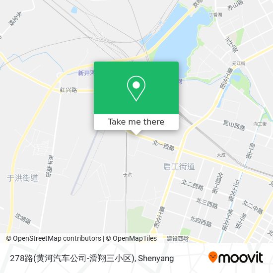 278路(黄河汽车公司-滑翔三小区) map
