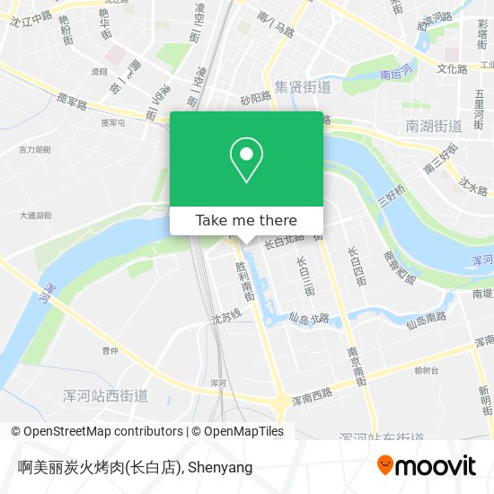 啊美丽炭火烤肉(长白店) map