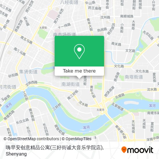 嗨早安创意精品公寓(三好街诚大音乐学院店) map