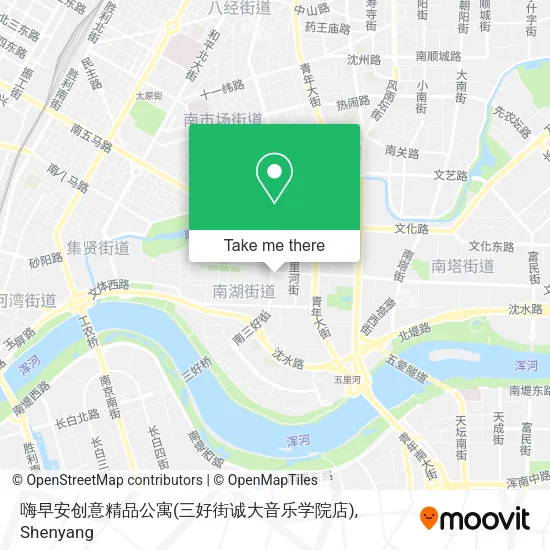 嗨早安创意精品公寓(三好街诚大音乐学院店) map