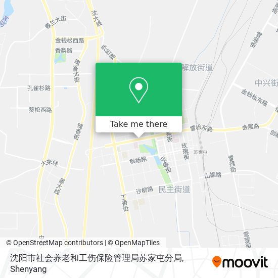 沈阳市社会养老和工伤保险管理局苏家屯分局 map