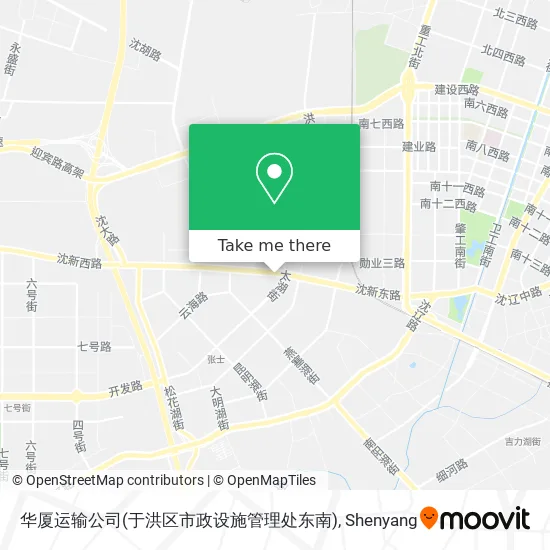 华厦运输公司(于洪区市政设施管理处东南) map