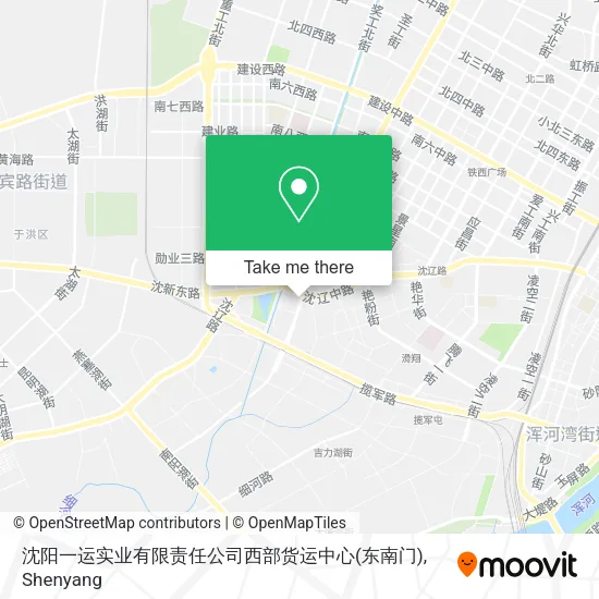 沈阳一运实业有限责任公司西部货运中心(东南门) map