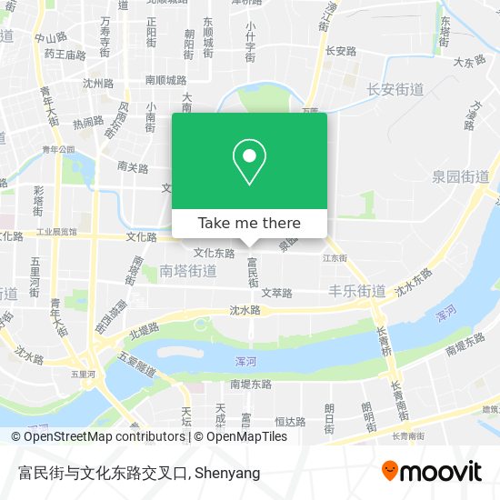 富民街与文化东路交叉口 map
