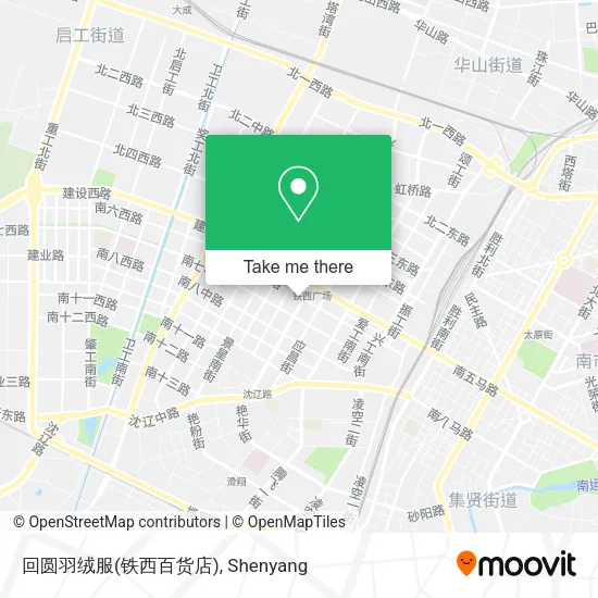 回圆羽绒服(铁西百货店) map