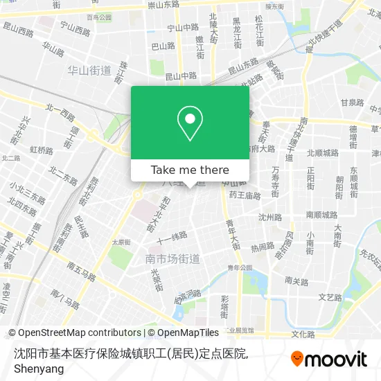 沈阳市基本医疗保险城镇职工(居民)定点医院 map